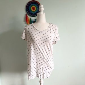 J. Crew Collection Nautical Anchor Print Graphic T-shirt Size XL